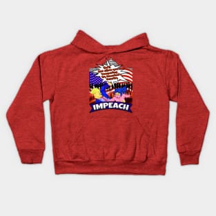 Impeach trump- we'll not allow you tampering by america's scurity Kids Hoodie